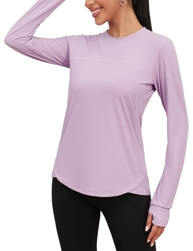 Gyabnw Damen Sport Shirt Langarm Atmungsaktive Laufshirt Funktionsshirt...