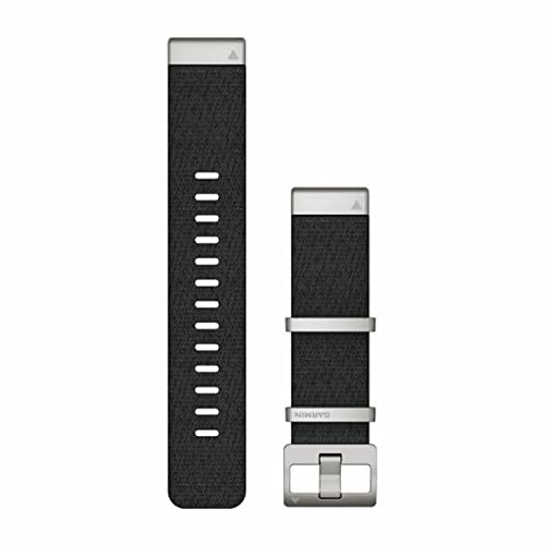 Image of Garmin QuickFit 22 Watch Band - Jacquardweave Nylon Strap - Black
