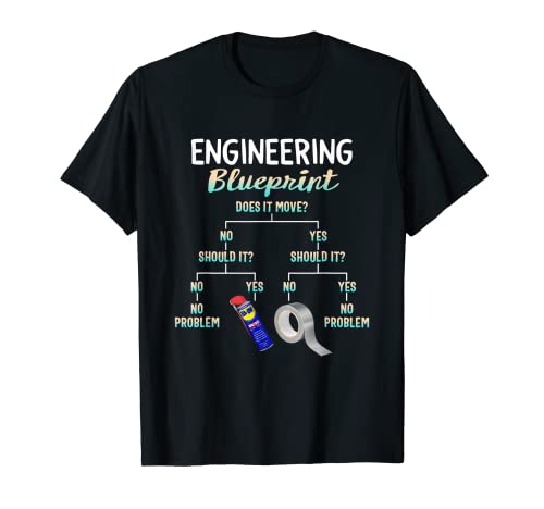 My Engineering Blueprint Engineer Ruban adhésif pour réparation de conduit T-Shirt