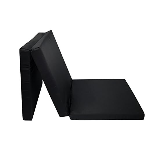 ZOLLNER Colchón Plegable para Invitados, 65x195 cm, Negro