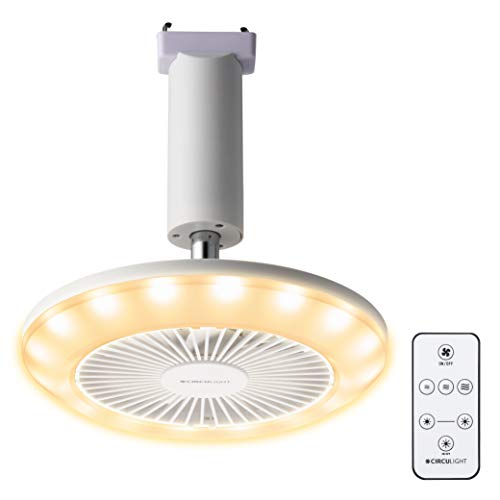 【2020年モデル】 ドウシシャ サーキュライト 引掛けソケットモデル 電球色 60W相当 E26口金 風量3段階 リモコン付き DSLH60LWH