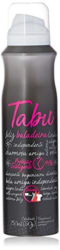 Desodorante Aerossol Antiperspirante, Tabu, Baladeira, 150 ml
