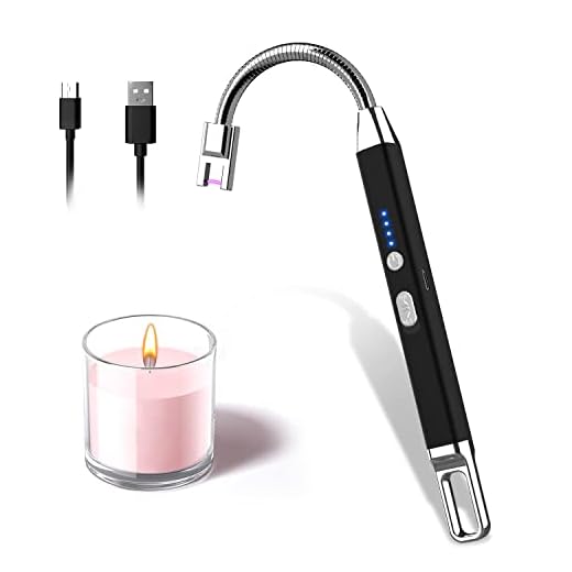 Encendedor Electrico, Rouclo Encendedor Velas Encendedor Cocina Arco Electrico con Indicador de Batería, 360 Flexible Mechero Electrico USB Recargable para Cocina de Gas,Chimenea, Barbacoa (Negro)