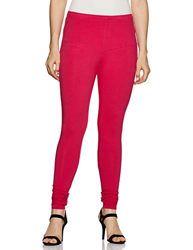 Image of Rupa Softline Women's High Rise Softline Skinny Leggings (Sl25Pink Pink Fs),Free Size