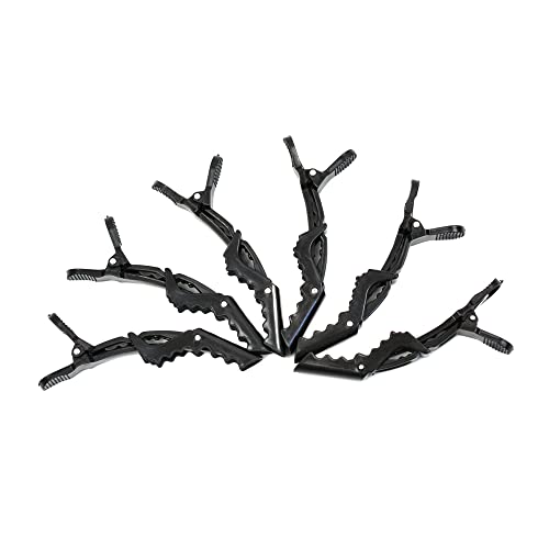 12 pinzas aligator para cabello profesional negras miniatura 5