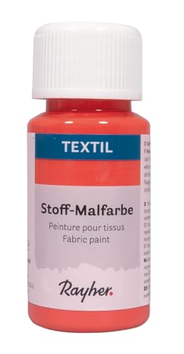Rayher Textil Fabric Paint Acrylic Paint FL. 50 ml Coral, 35062212