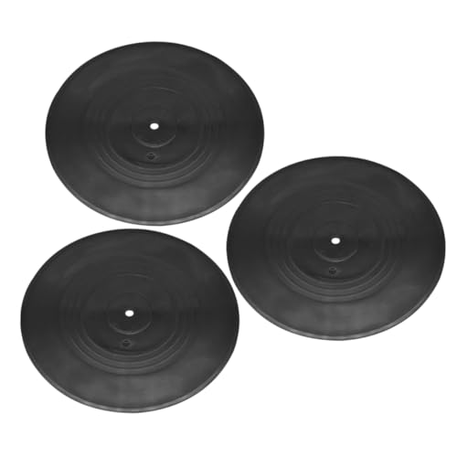 PRETYZOOM 3 Piezas Decoración De De Vinilo Adorno De Registros Estética De La Decoración De La De Vinilo Decorativos Estante Posavasos Para Bebidas El Plastico Black