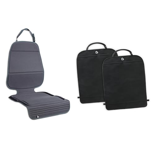 Image of Munchkin® Child Car Seat Protectors, Elite Seat Guardian™ and Deluxe Kick Mats™, Black/Dark Grey