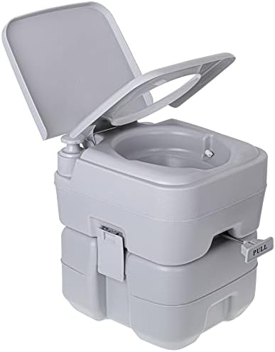 briebe Camp Toilet Portable Chemical Toilet for Adults Potty 20L Camping, Camper, Car Caravan, Water with Discharge Water 13L, Drain Valve against Lea...