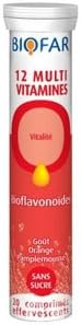 Biofar® 12 Complete Essential Multivitamins with Bioflavonoides - 20 Sugar Free Effervescents
