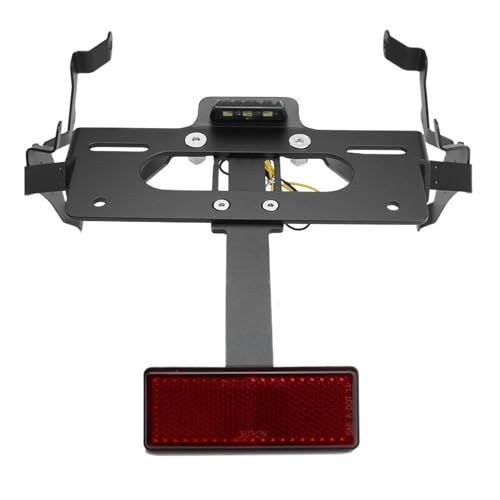 Support de plaque d'immatriculation moto en aluminium avec feu LED intégré