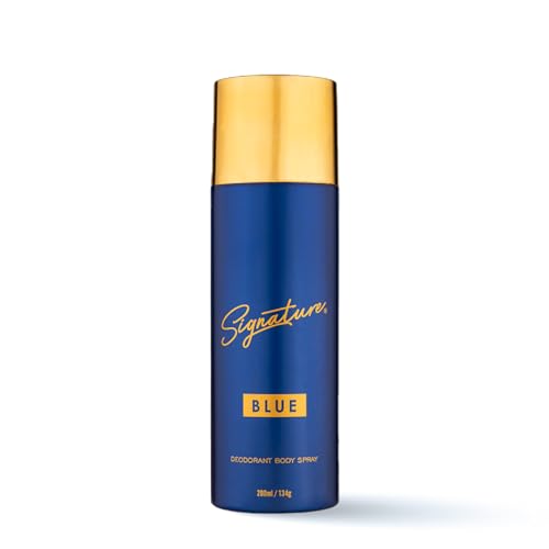 Signature Deodorant Body Spray – Blue | Elegent & Distinctive | Long Lasting Fragrance | Skin Friendly Deo | Fights Body Odour | Everyday Use | Men, Women (Unisex) | Pack Of 1 (200ml)