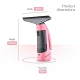 Swan x Lynsey SC59010QOC Rechargeable Cordless Window Vacuum Cleaner with Extension Pole, 35 Mins Runtime, Includes Spray Bottle with Cloth Holder / 2x Washable Microfiber Cloth, Pink - Image 6