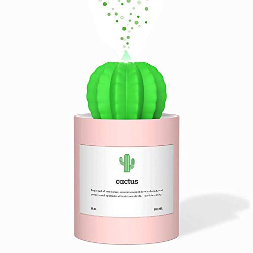 Tsuperb Cool Mist Cute Humidifier USB Mini Creative Portable Mute Air Purifiers Essential Oil Humidifier with Timed Auto Shutdown, for Decoration Bedroom Home Office Car Travel (Cactus Pink) Tsuperb Cool Mist Cute Humidifier USB Mini Creative Portable Mute Air Purifiers Essential Oil Humidifier with Timed Auto Shutdown, for Decoration Bedroom Home Office Car Travel (Cactus Pink)