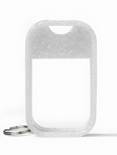 Touchland Protective Silicone Case with Keyring – Compatible only with 1 FL OZ Touchland Hand Sanitizer – Frosted Sparkle