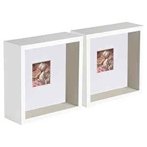 Nicola Spring 3D Deep Box Fotorahmen, 2er-Pack