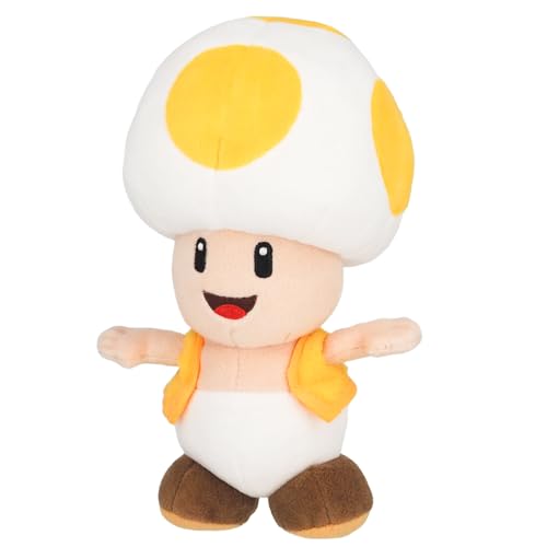 Super Mario All Star Collection Yellow Toad, 8-Inch Plush …