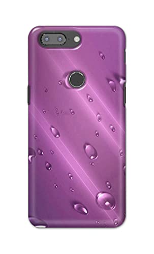 Image of PRINTFIDAA Water Bubbles in Lilac Background Printed Designer Hard Back Case Cover for OnePlus 5T -(SF) MVN1005