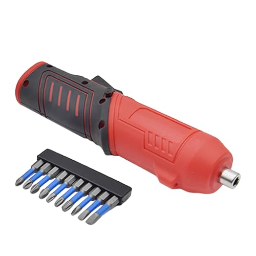 Kit de taladro inalámbrico | Pequeño kit de taladro inalámbrico, herramienta de mano portátil recargable, mango de doble posición, destornillador pequeño compacto para reparación del hogar