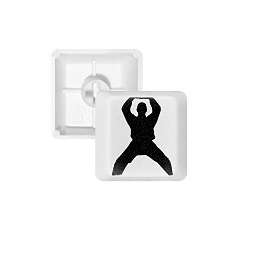 Touches Shaolin Kung Fu PBT blanc sans marquage pour éviter l'effacement des lettres