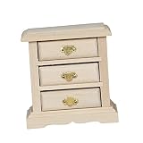 ORFOFE 1 Modelo De Mesita De Noche Juegos para Niños Juegos De Decoración Vintage para El Hogar Juegos De Manualidades para Niños Mini Casa Gabinete De Madera Decoración De