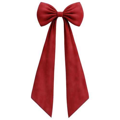 Red Big Bow Decor, 50 x 20 Inch Large Ruby Red Velvet Bow as Christmas Backdrop Wedding Birthday Party Room Wall Decor, Large Giant Valentine's Day Decorations (Heavyweight Velvet, Shaping Process) by Froova - Used condition - US$21.25