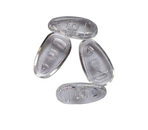 Plaquettes De Nez De Première Qualité En Silicone Doux Forme Goutte D’Eau Fixation Clips Ou À Vis 4 Plaquettes Nez Différentes Tailles, 11Mm, 13Mm 15Mm, 17Mm Quantité Différente Pour Lunettes Soleil Cover