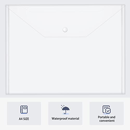 JIKIOU 30 portafogli in plastica, trasparente con