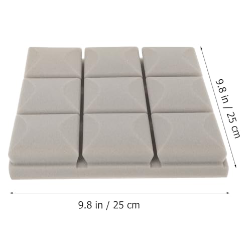 BESTonZON 4 piezas paneles de espuma acústica insonorizantes de alta densidad para aislamiento de sonido en estudio, grabación y teatros miniatura 5