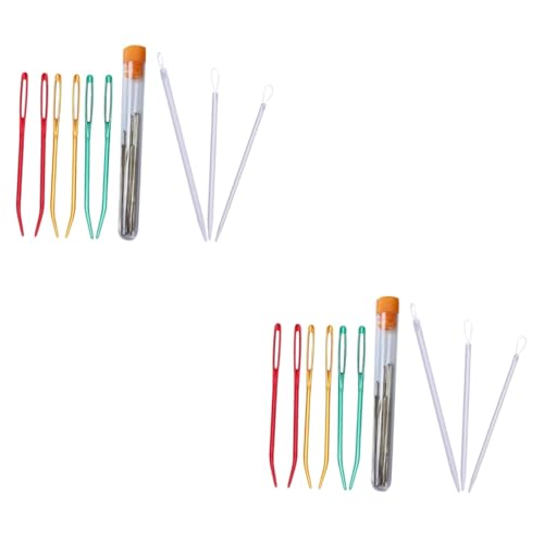 LALAFINA 2 Sets Knitting Needles Set for Women Yarn Threading Needles Sewing Repair Tools and Crafting