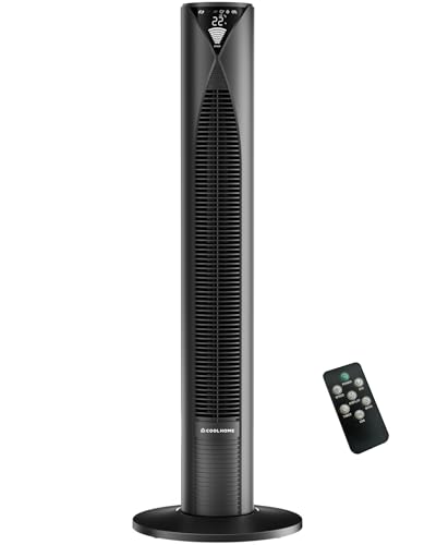 CoolHome CF2205 Turmventilator mit Fernbedienung - Leiser Standventilator mit Timer - Quiet Tower...