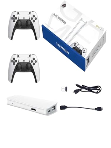 Image of RetroX Wireless Game Console, 2.4G, 24000 Games, Dual Controllers, HDMI TV Output, 128GB TF Support, Plug & Play, for Kids & Adults