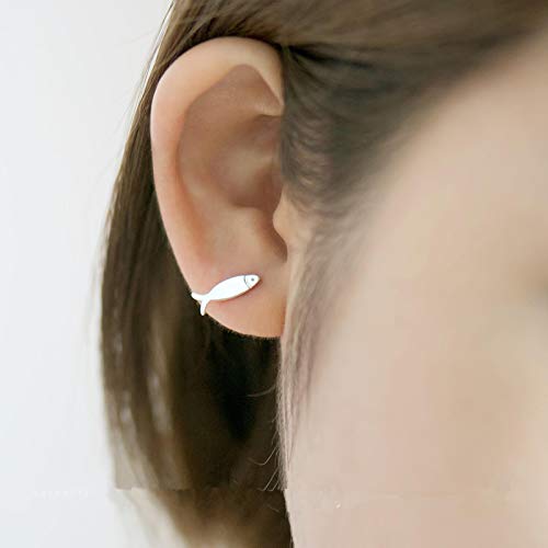 Boucles d'oreilles chat argent sterling au quotidien sans allergie