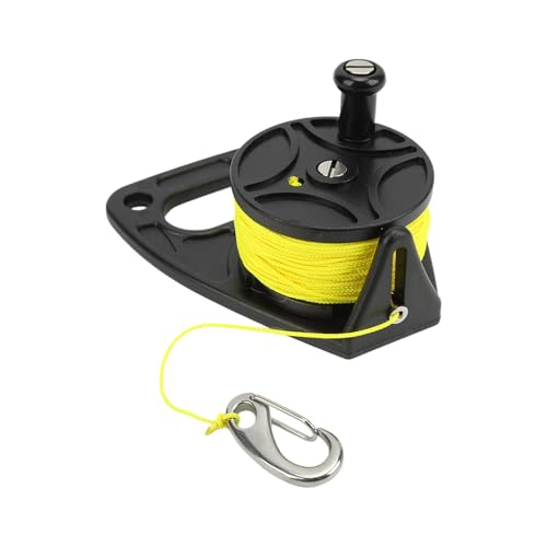 XUZHID Wire Wheel?Light Weight Scubas Diving Reel Line Scubas Ratchets Dives Reel with Handle Stop Switches for for Underwater Activity
