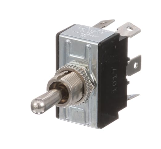 1017 20A DPDT On/Off/On 6 Tab Toggle Switch Fits 1/2 in Hole for Keating Instant Recovery Electric Fryer Pre-2000, Vulcan Hart 85MF, ECO2D
