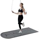 Jump Rope Mat 8mm, dofopo Jumping Rope Mat 70.8 x 23.6in Non-Slip for Knees Protection, Adds Jump...