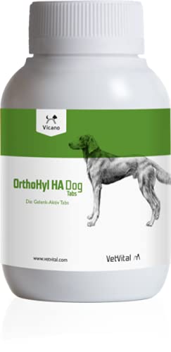 VetVital Vicano OrthoHyl HA Dog | 120 Tabs | Ergänzungsfuttermittel für Hunde | Mit Hyaluronsäure