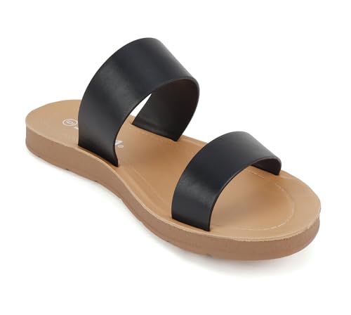 Soda Shoes Women Flip Flops Flat Beach Sandals Slides Double Straps OCCUPY-S4