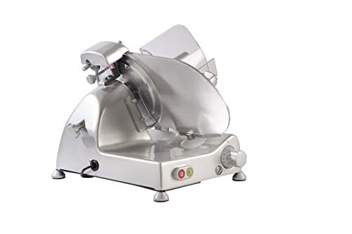 FAC - Elektrisches Allesschneider Curvy Line C220 - Klinge 22 cm - Fester Schärfer - Metallknöpfe - Stahl