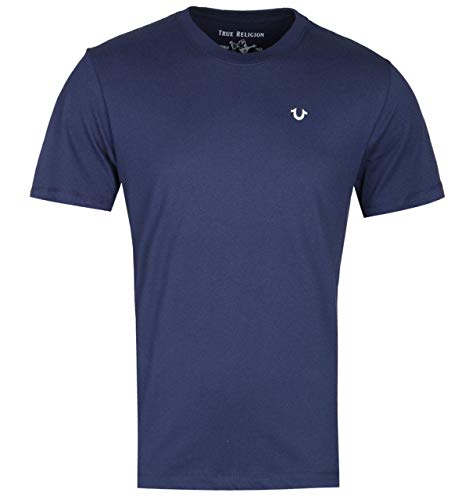 True Religion T-Shirt Homme Noir Crewneck Mode Urbaine Tendance