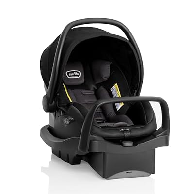 Evenflo Pivot Suite Modular Travel System with LiteMax Infant Car Seat, Dunloe Black