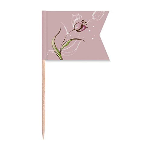 Drapeaux de cure-dents tulipe pour sublimer un plateau à fromage - 2