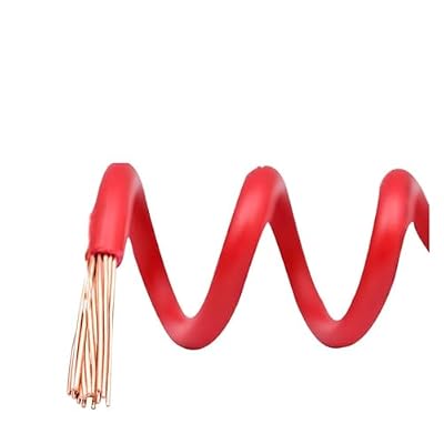 Wire and Cable 100M BVR Single core Multi-Strand Pure Copper core Wire 18-6 awg PVC sheathed Home Installation Wire Electrical Cabinet Box Wire Twisted Pair Shielded Cable(Red,100 Meters Price_13 AWG