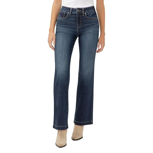 Silver Jeans Co. Womens Avery High Rise Curvy Fit Trouser Jeans