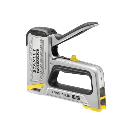 Image of Stanley FATMAX FMHT70100-0 Aluminium 2-in-1 Cable Tacker, High-Low Power Setting, Compatible with Crown CT100 in 10mm - 14mm and CT300 8mm - 12mm, Staples NOT Included