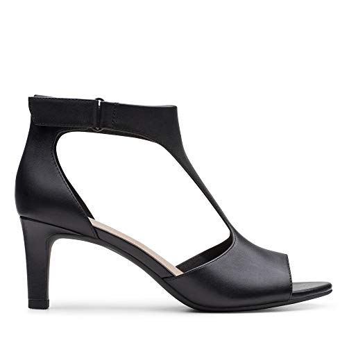 Clarks Alice Flame, Scarpe con Chiusura a T Donna, Nero (Nero Black Leather Black Leather), 38 EU