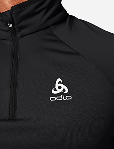 Odlo Homme Midlayer 1/2 Zip Carve Light Pull, Noir, M EU