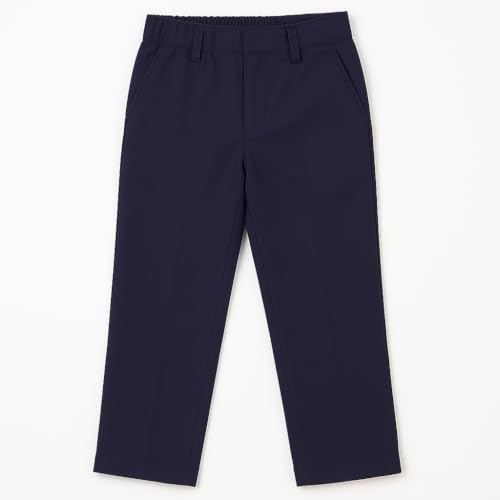 Image of White Cotton Trousers for Kids, Regular Fit