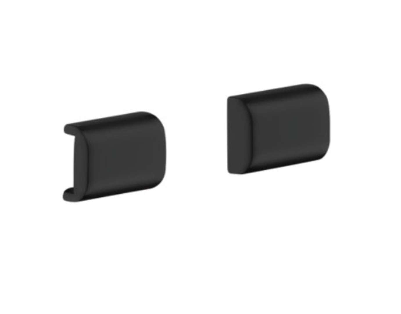 AXOR 42871670 Lot de 2 housses universelles SoftSquare noir mat pour la rénovation de votre rail