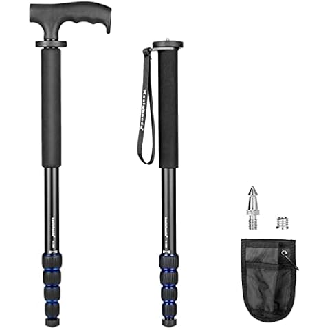 Koolehaoda Aluminium-Kamera-Einbeinstativ und Alpenstock mit Griff Cover